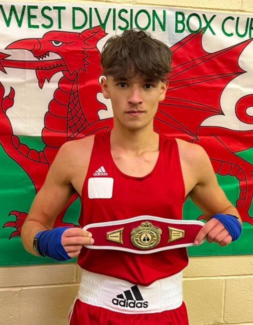  Arran James with his Welsh Box Cup belt